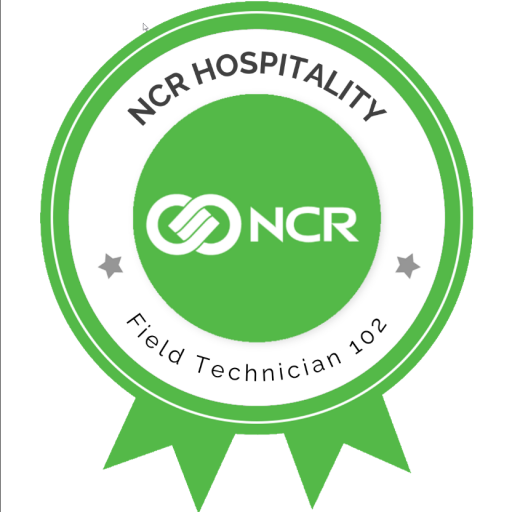 NCR Hospitality Field Technician 102 badge